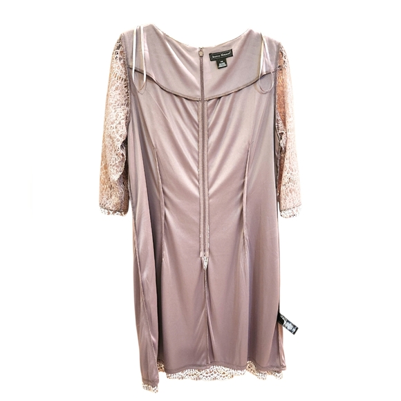 Jessica Howard Stunning Lace Dress with Tiny Sequins 3/4 Sleeves Macys - Picture 14 of 14